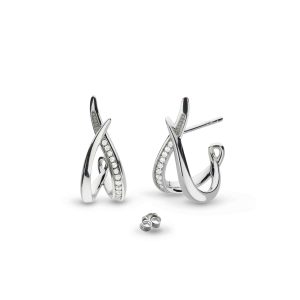 Entwine Twine Twist PavŽ Hoop Earrings