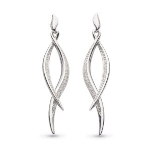 Kit Heath Entwine Twine Twist with cz drop earrings