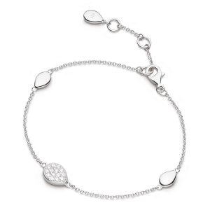 Kit Heath Coast Pebble Glisten CZ pave station bracelet