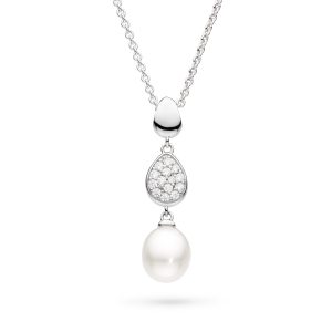 Coast Pebble Glisten Pave & Pearl Necklace